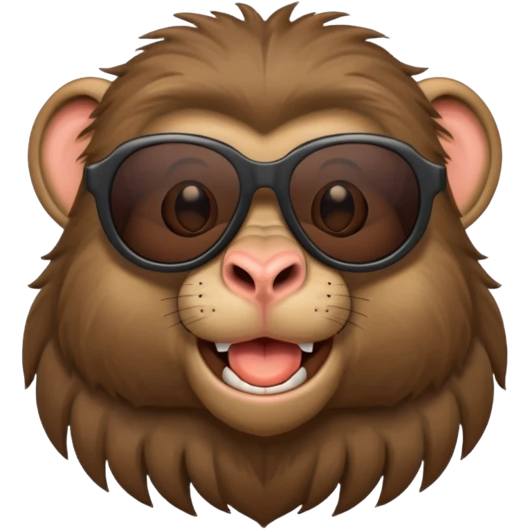 baboon with sunglasses emoji
