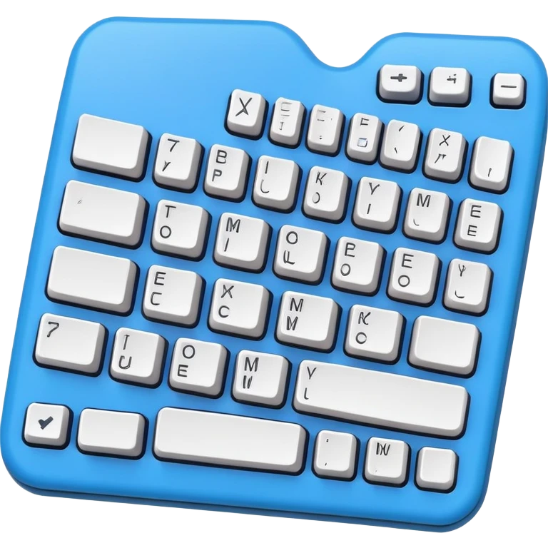 blue Keyboard emoji