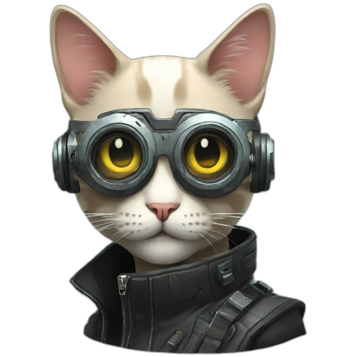 Cyberpunk cat emoji