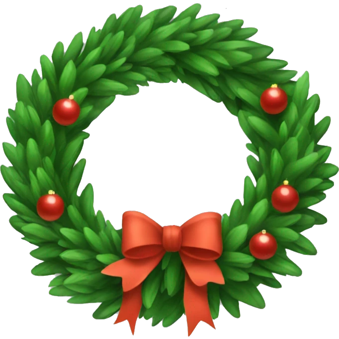 evergreen christmas wreath  emoji