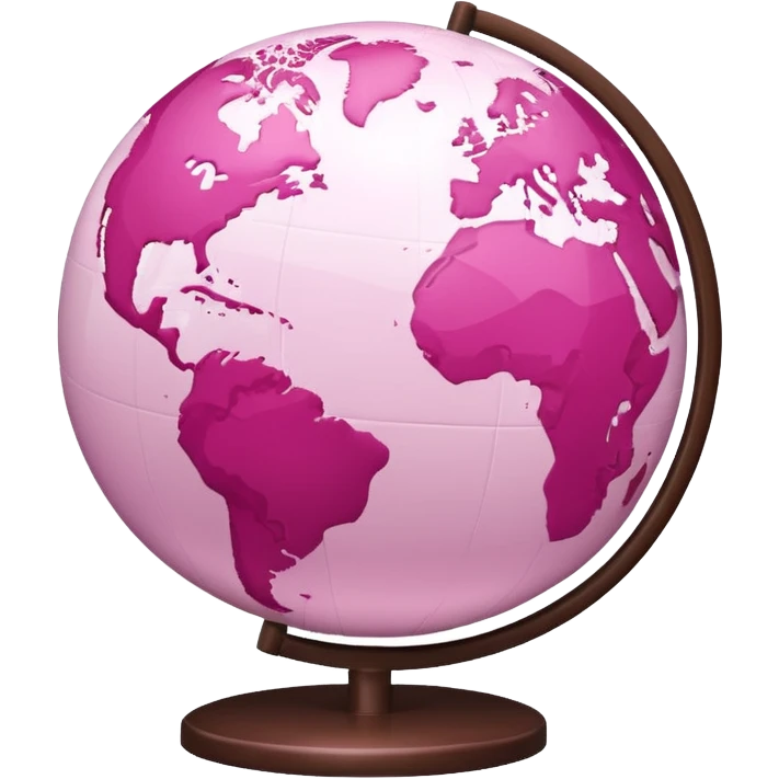 mix light pink dark pink and white girly globe with WWW in big letters under it.
It looks like an internet bar icon. emoji