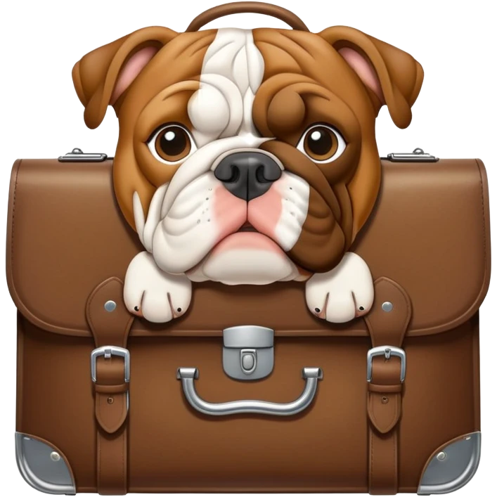 briefcase bulldog inglés emoji