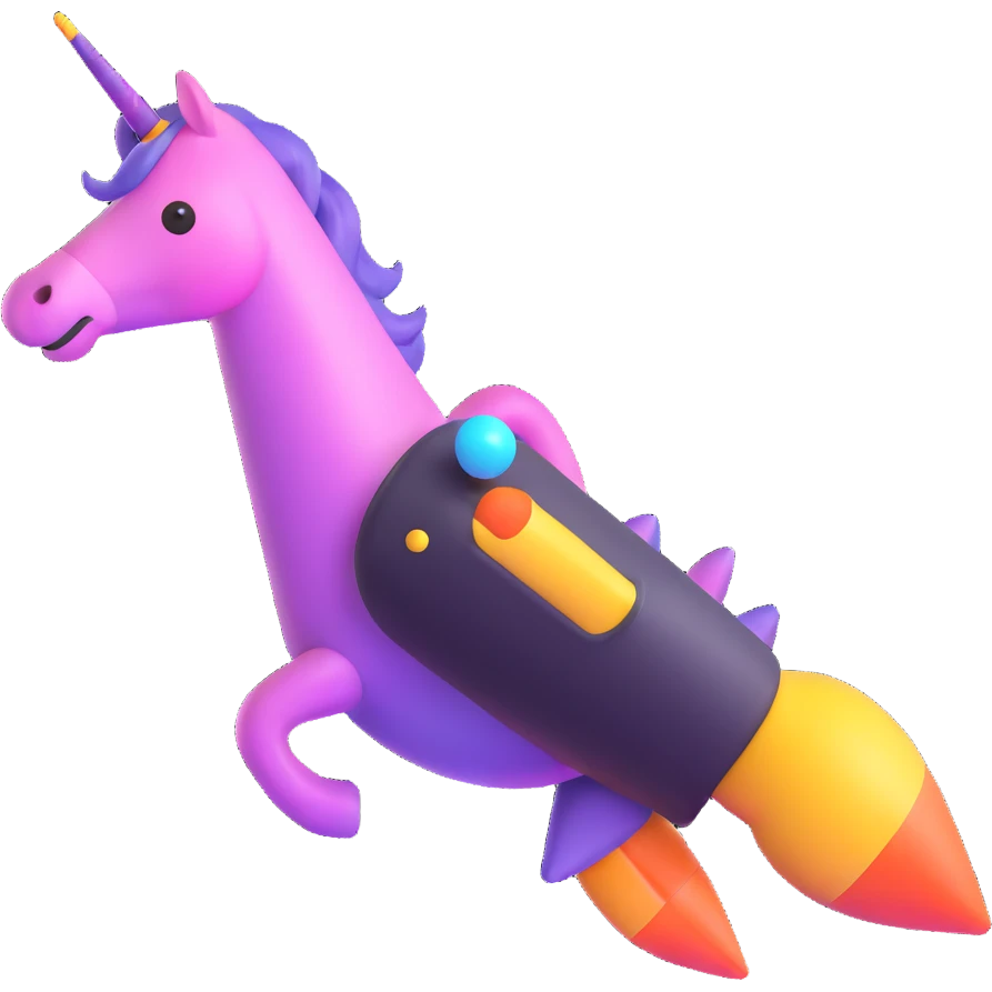 rocketship unicorn emoji