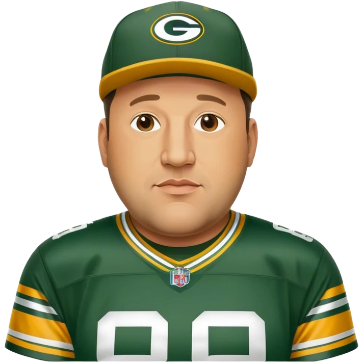 Kevin James as a Green Bay packers fan emoji