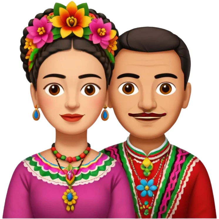 Frida Kahlo with husband emoji
