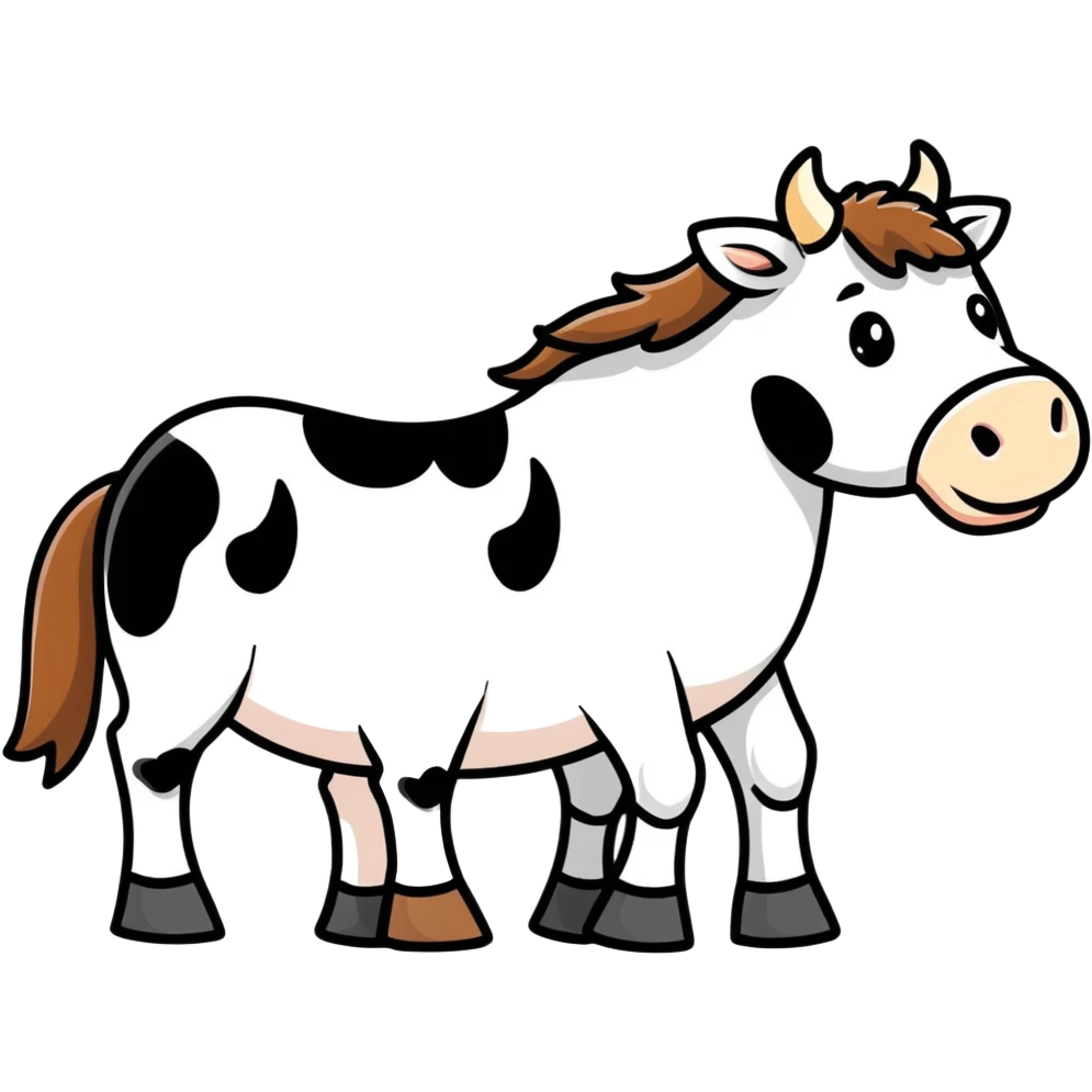 forbidden horse and cow emoji