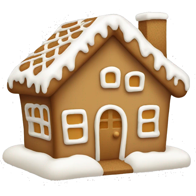beige Christmas ginger bread house  emoji
