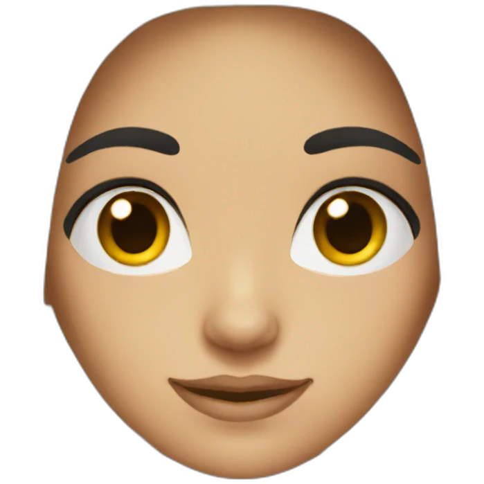 girl-long-black-hair-eyebrow emoji