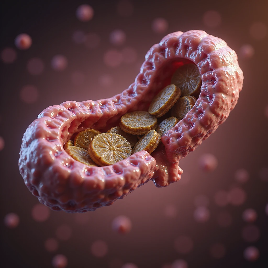 hyperrealistic and scientific 4K visualization of fatty acid transport process from cytoplasm to mitochondrion, highlighting carnitine and cellular structures emoji