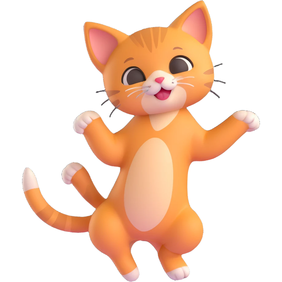 a kitten dancing emoji