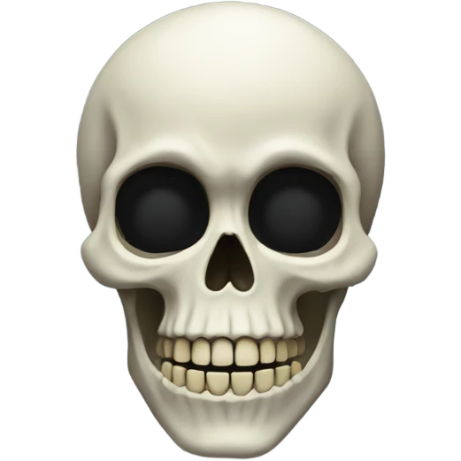 Scary skeleton emoji