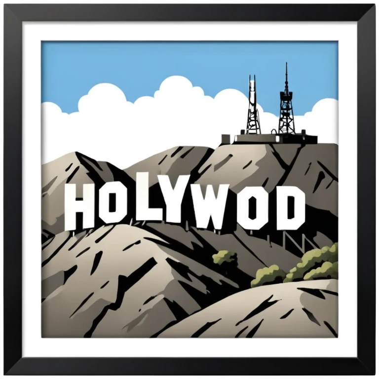 hollywood sign emoji