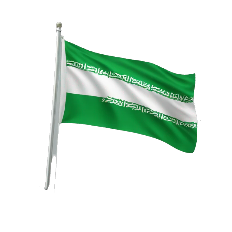 saudi flag blowing in the wind emoji