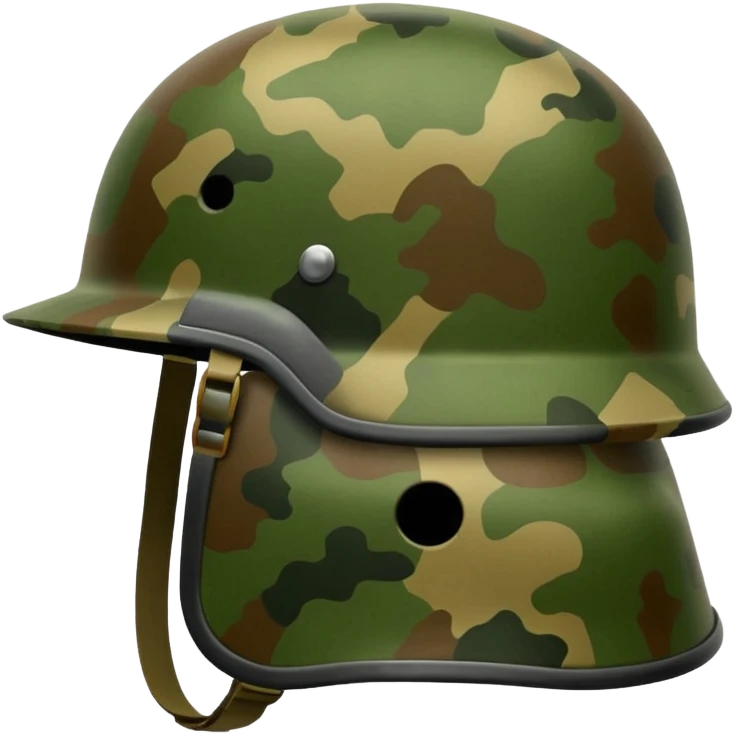military helmet in camouflage emoji
