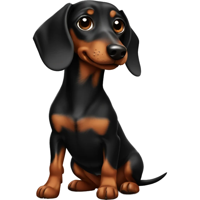 black and brown dachshund  emoji
