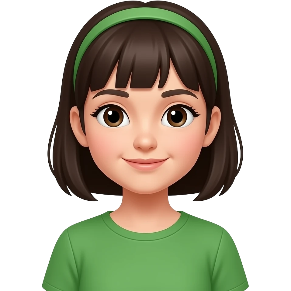 girl with green clothese emoji