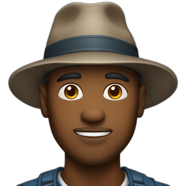 man wearing hat emoji