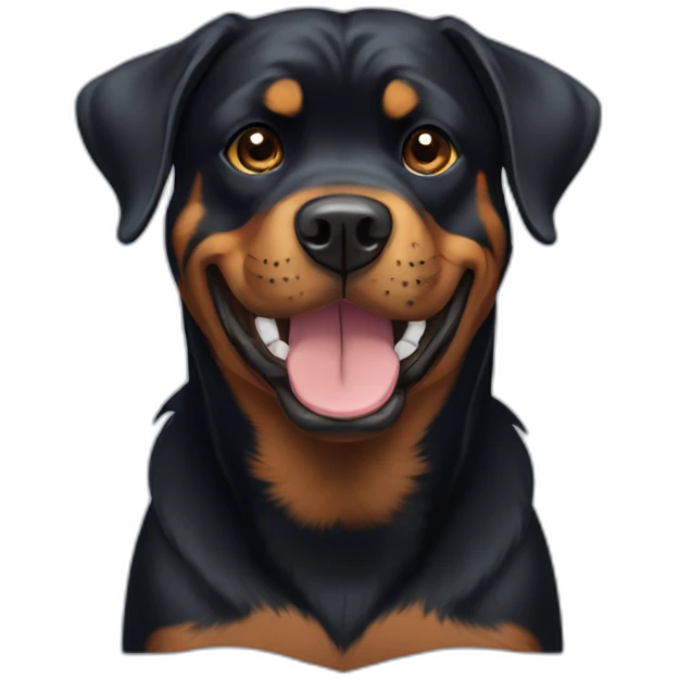 Rottweiler smiling emoji