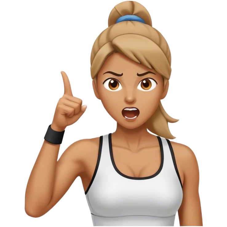 female sport coach pointing finger and yelling emoji