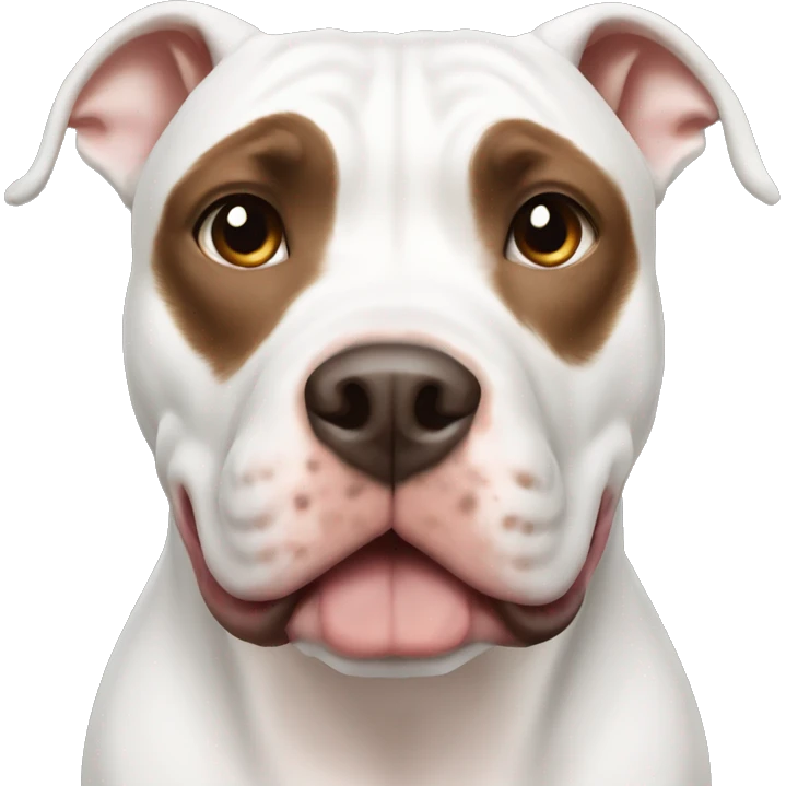 White and brown pitbull emoji