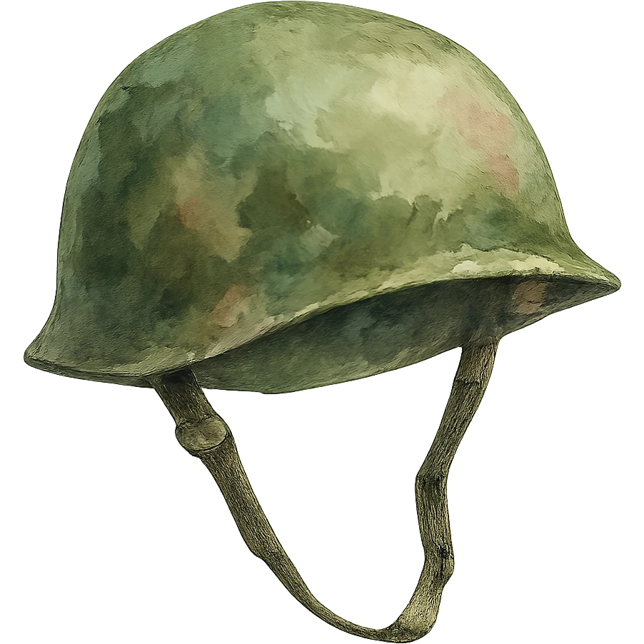 watercolor style military helmet emoji