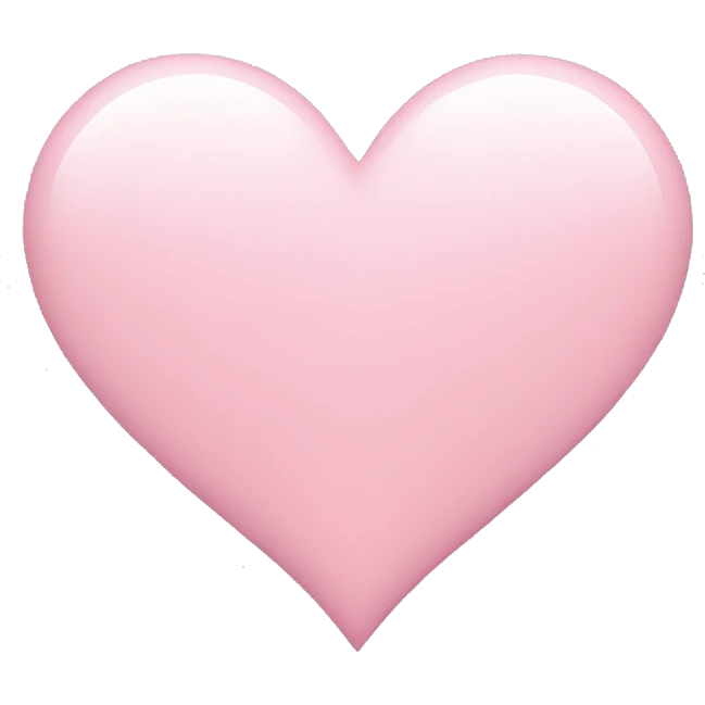 Light pink heart emoji