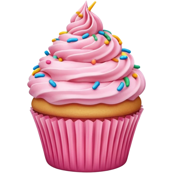 Cupcake with pink icing emoji
