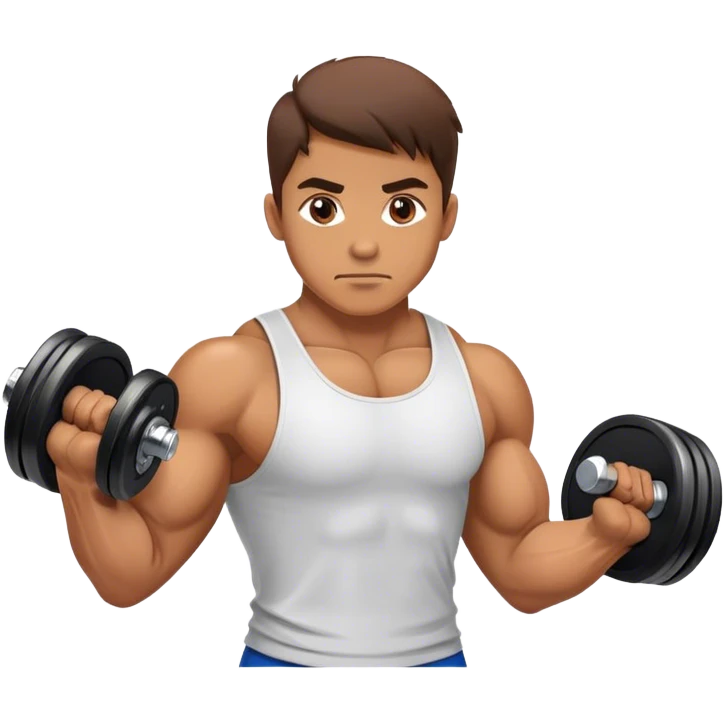 athlete holding dumbbels emoji