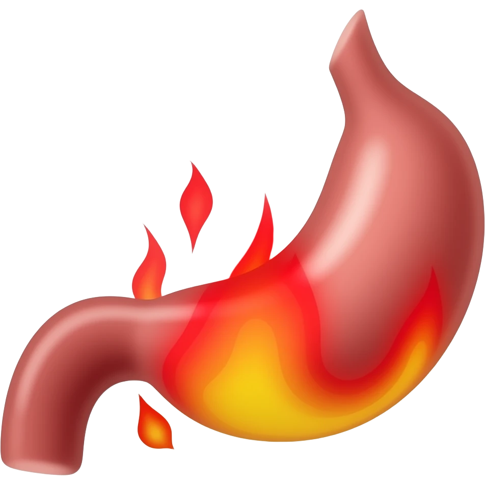 inflamed appendix in bowel anatomy image emoji