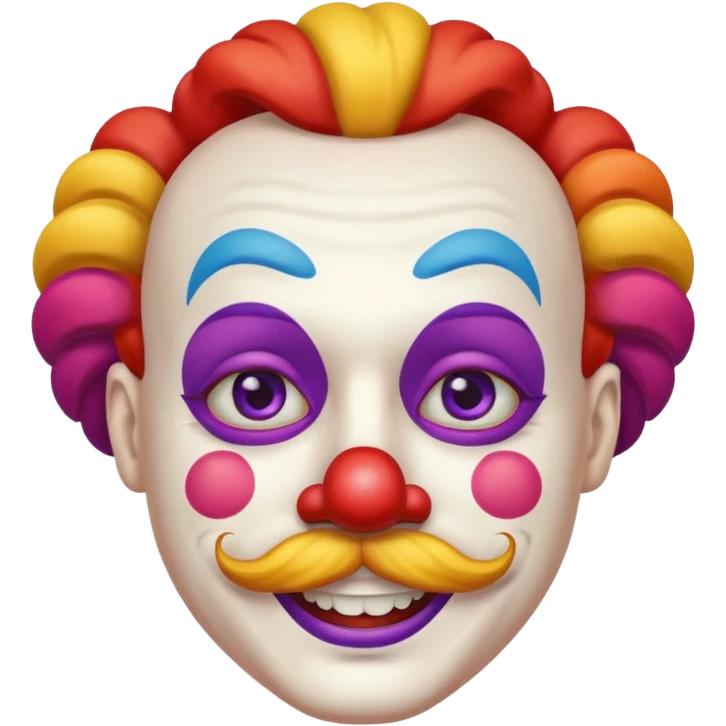 Clown with moustache emoji