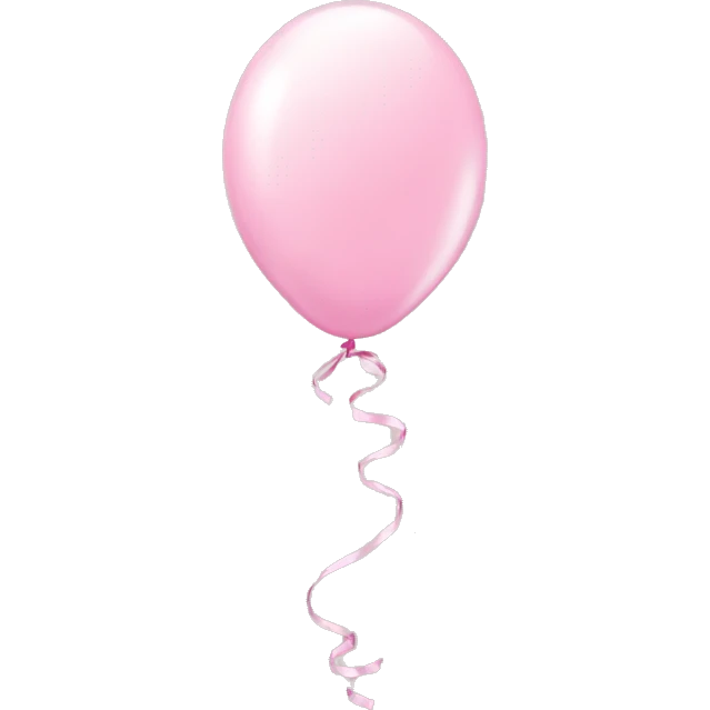 Pretty light pink birthday balloons emoji