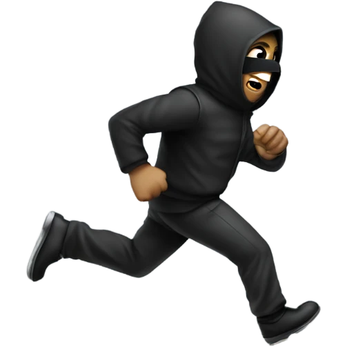 robber emoji running emoji