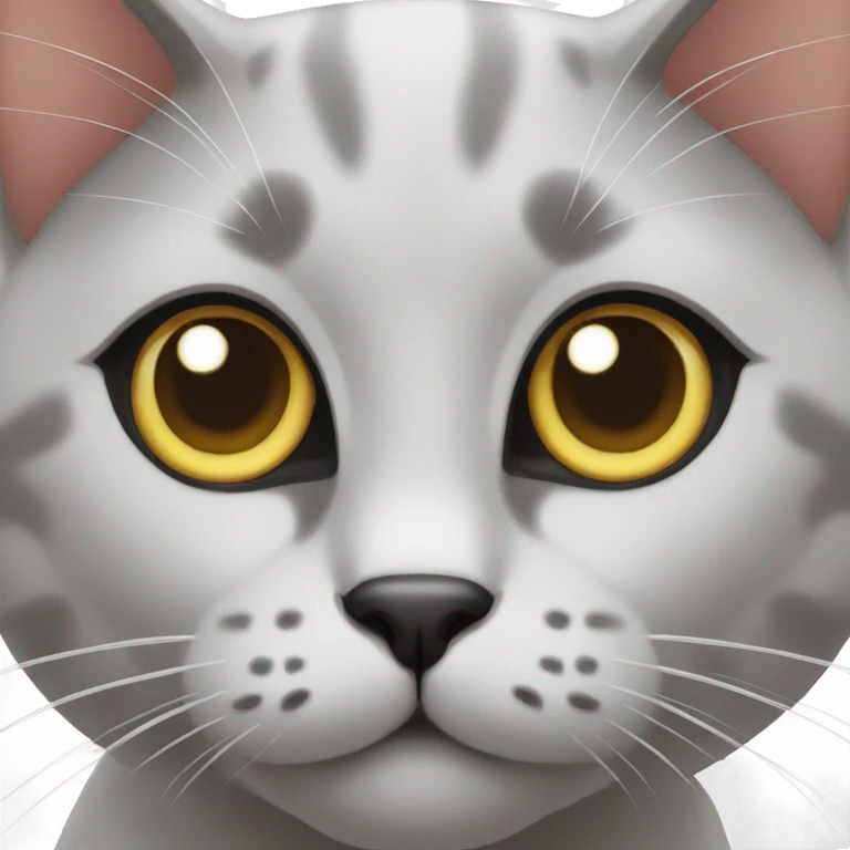 cat cute black round eyes emoji