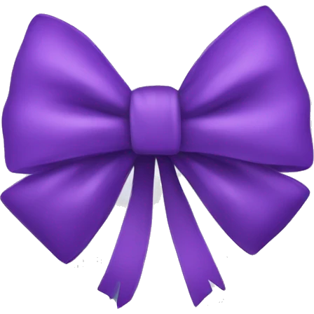 A purple bow emoji