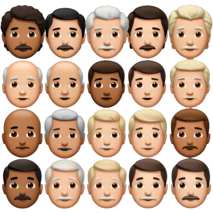 Generate in realistic style Franklin, Edison, Ford in the first row, Einstein, Jobs and Musk in the second behind them. png on transparent background emoji