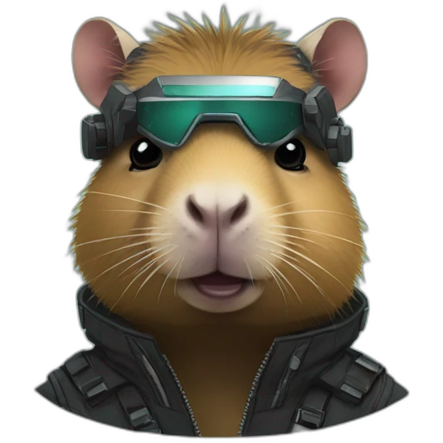 cyberpunk capybara emoji