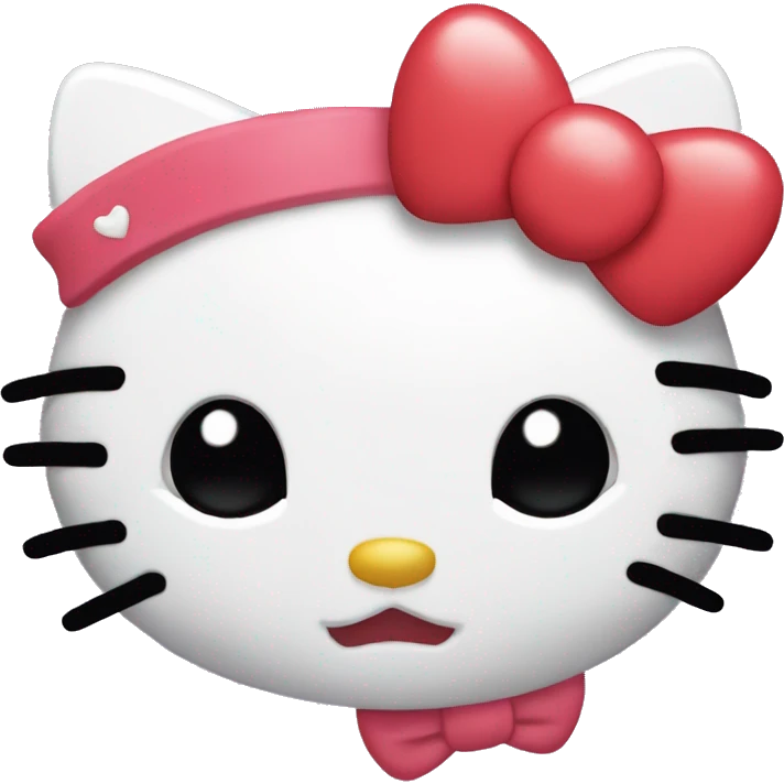 hello kitty with heart emoji