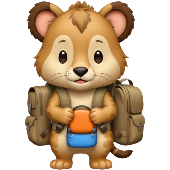  Safari Animal with Backpack  emoji