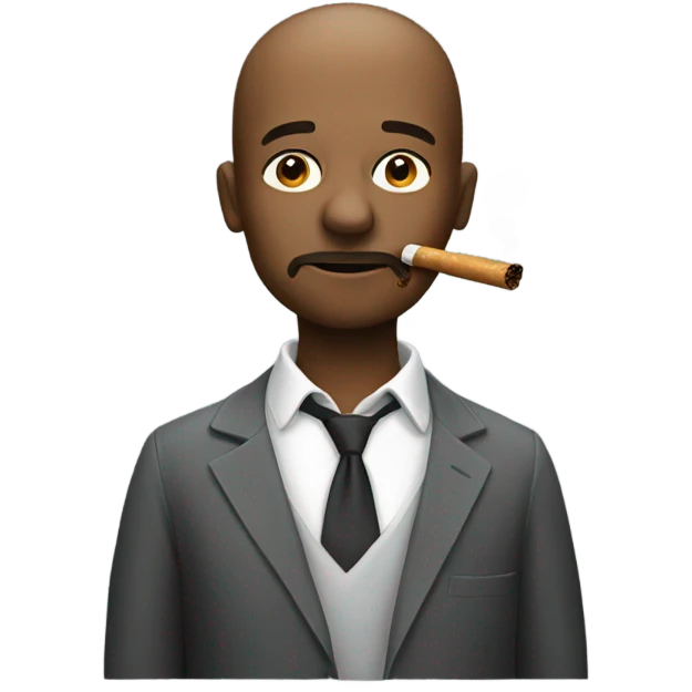 Someone smokes emoji