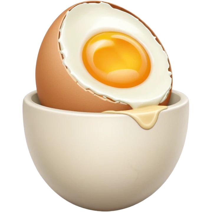 egg in bowl,  emoji