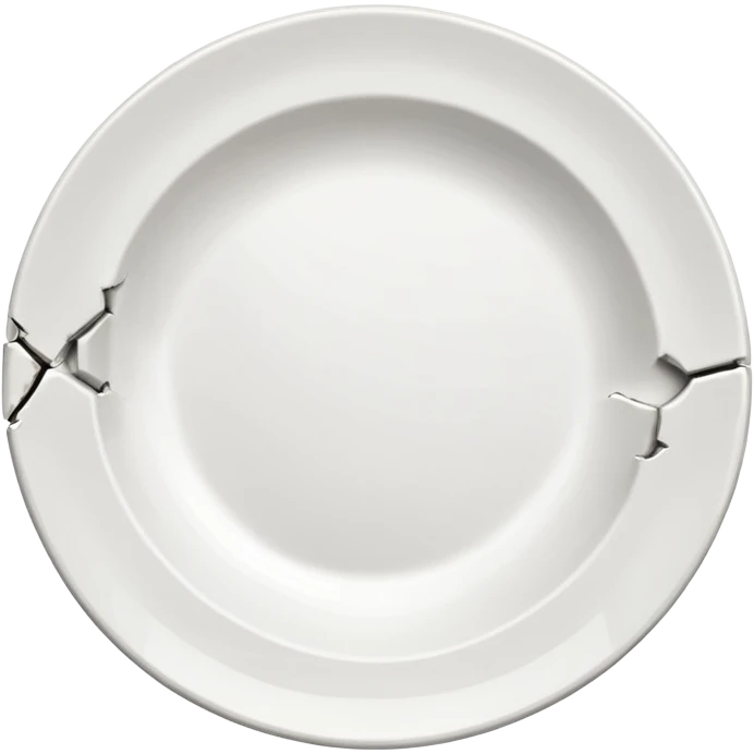 a broken rounded white plate emoji