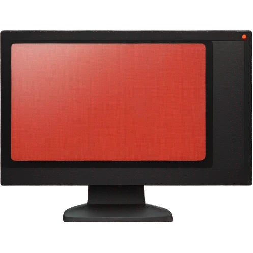 Desktop Monitor Red Screen emoji