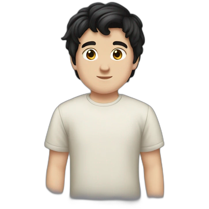 Edmund Pevensie Narnia Black hair with a t-shirt emoji