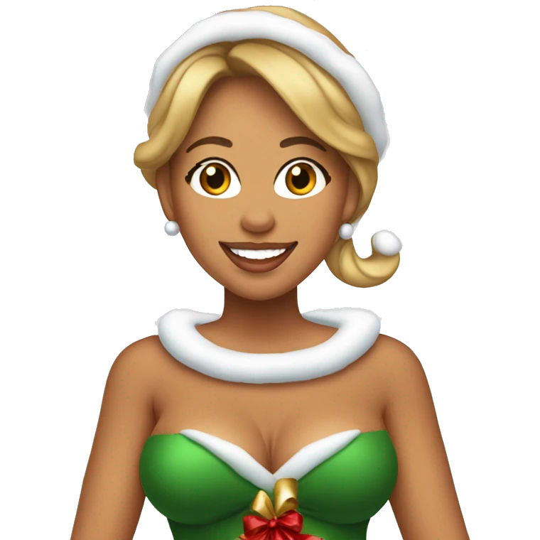 Mariah Carey in Christmas attire emoji