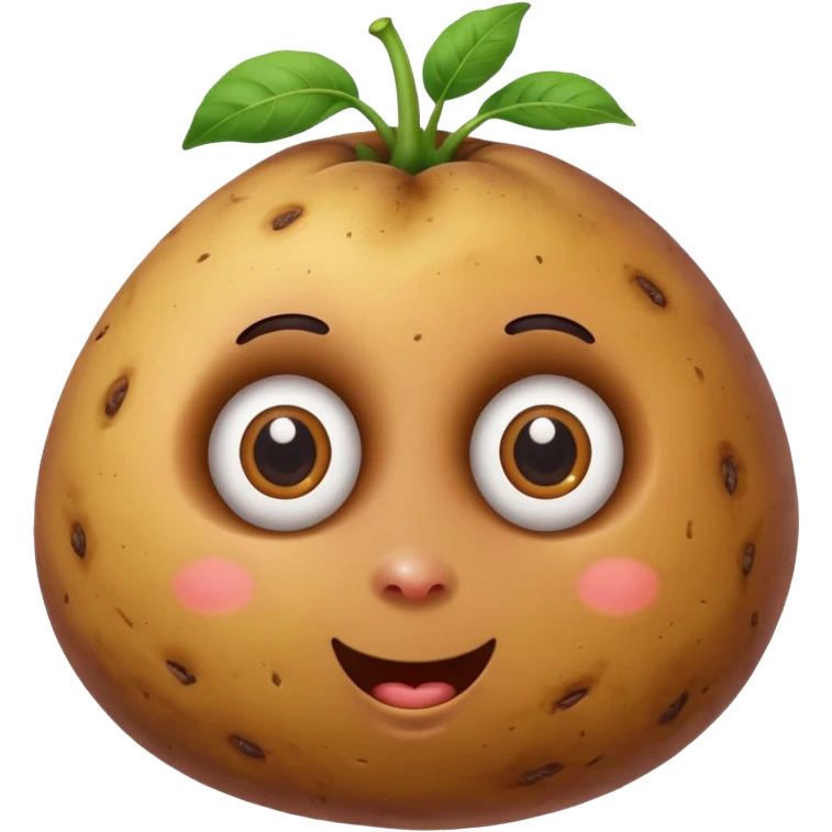 Spinning eyed potato emoji