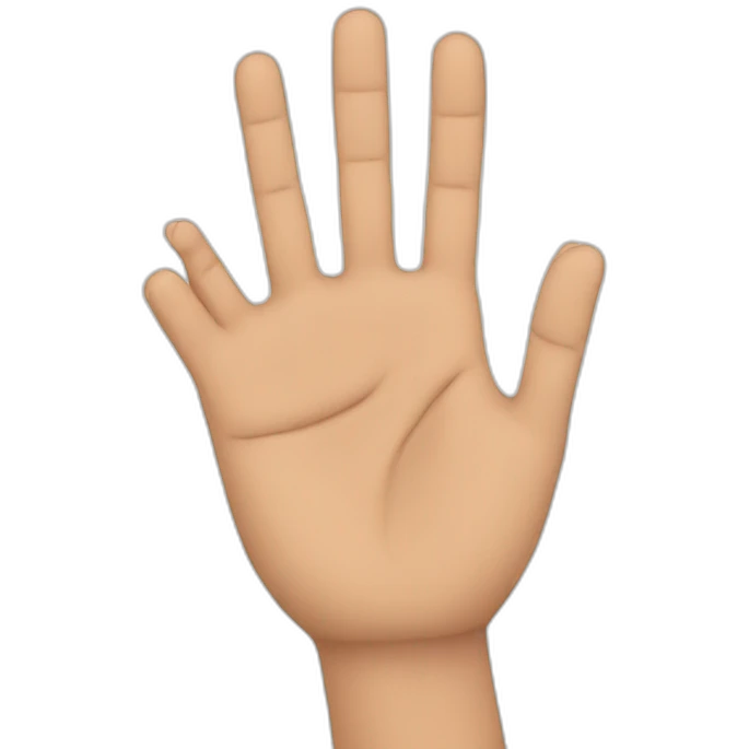 Man showing his hand with 4 fingers  emoji
