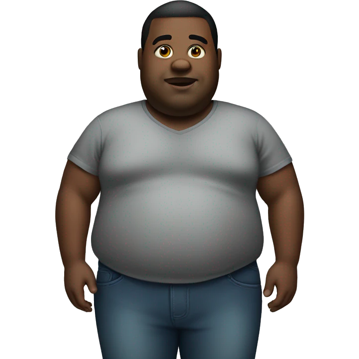 fat black man emoji