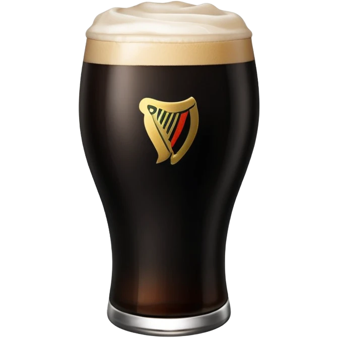 pint of guinness with flat head emoji