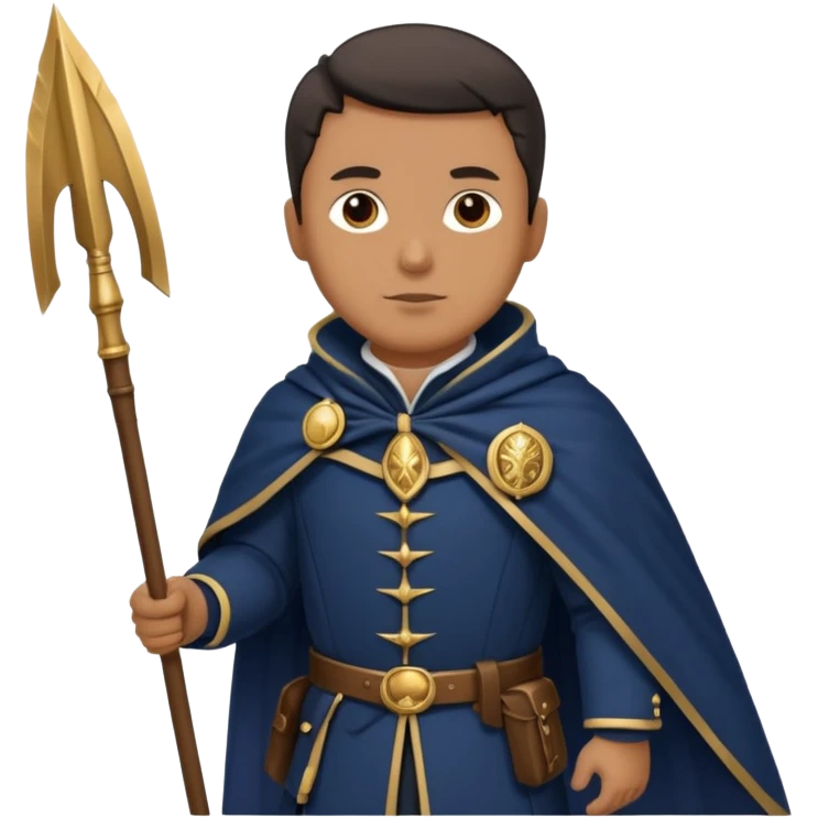  Marshal + navy cloak + banner spear emoji