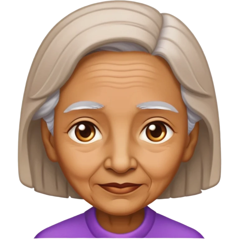 light brown old girl emoji